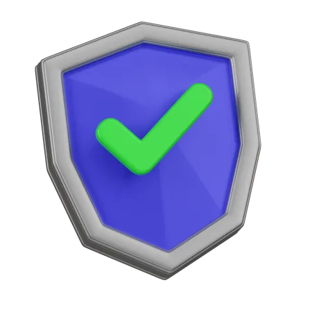 A 3 D Icon Of A Shield With A Verification Check Mark Symbolizing Confirmed Security Or Protection Endorsement 3D Icon