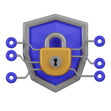 Encryption Shield  3D Icon