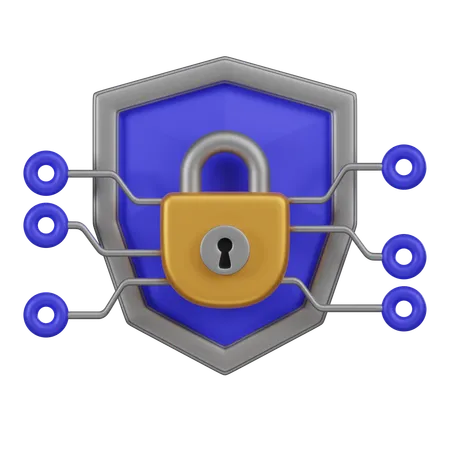 Encryption Shield  3D Icon