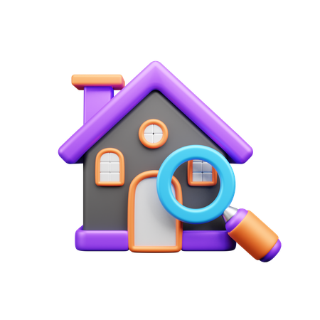 Encontrar casa  3D Icon