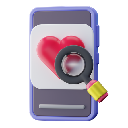 Encontrar el amor en línea  3D Icon