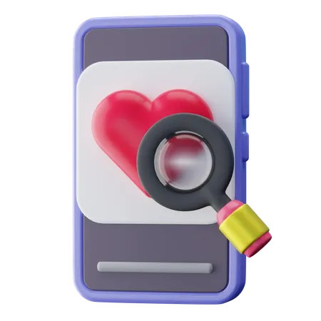 Encontrar el amor en línea  3D Icon