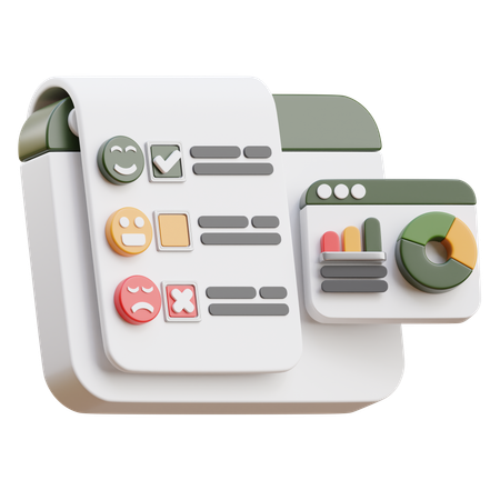 Encuesta de clientes  3D Icon