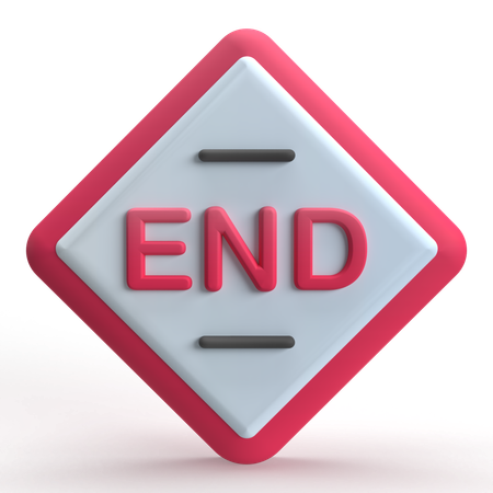 End  3D Icon