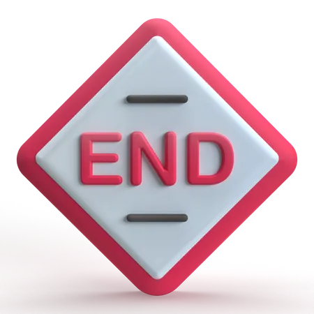 End  3D Icon