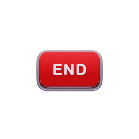 End button  3D Icon