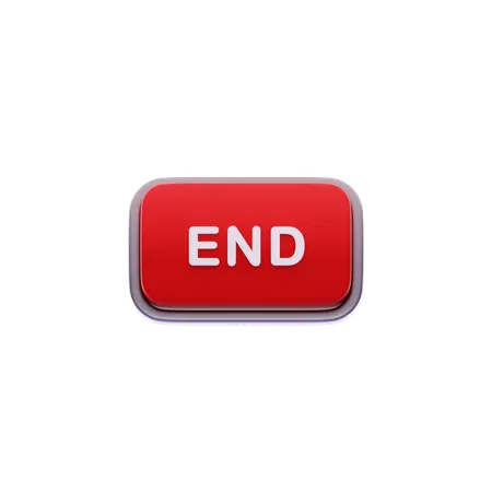 End button  3D Icon