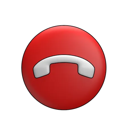 End Call  3D Icon