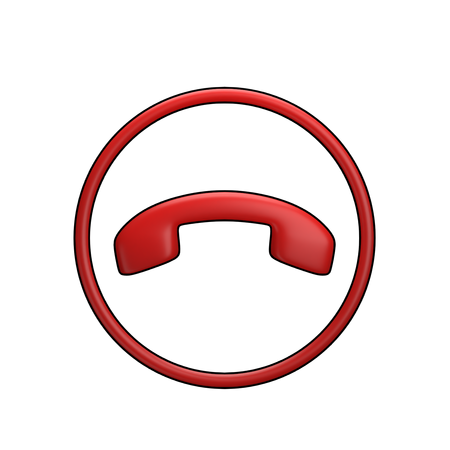 End Call  3D Icon