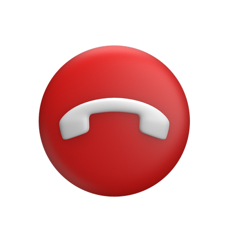 End Call  3D Icon