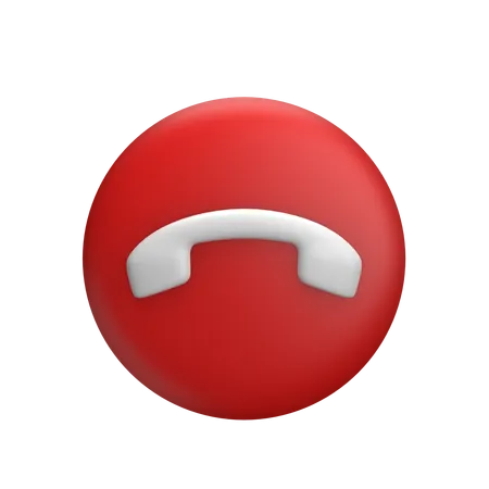 End Call  3D Icon
