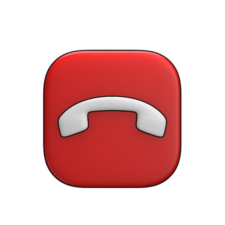 End Call  3D Icon