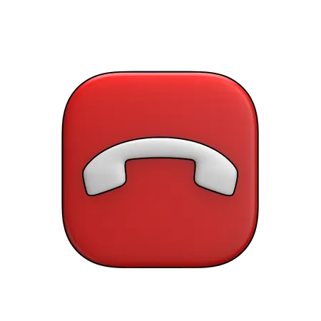 End Call  3D Icon