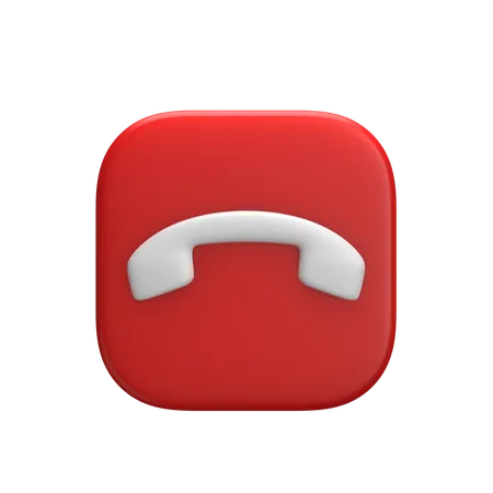 End Call  3D Icon