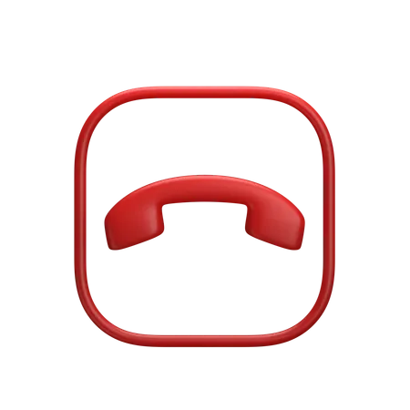 End Call  3D Icon