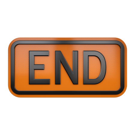 End Sign  3D Icon