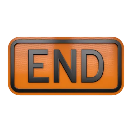 End Sign  3D Icon