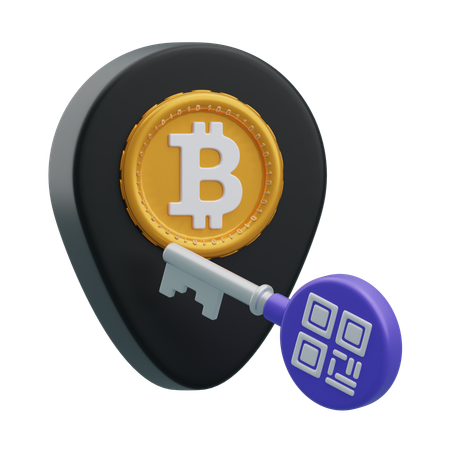 Endereço bitcoin  3D Icon