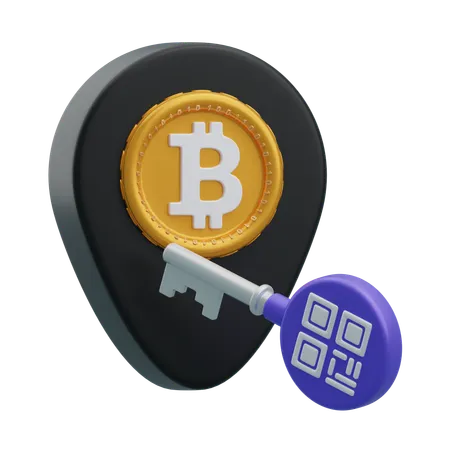 Endereço bitcoin  3D Icon