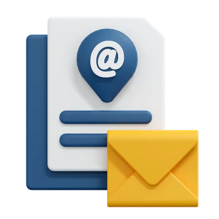 Endereço e-mail mensagem  3D Icon