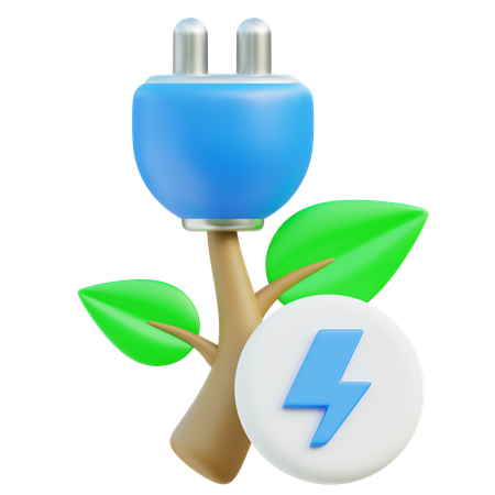 Energía de biomasa  3D Icon