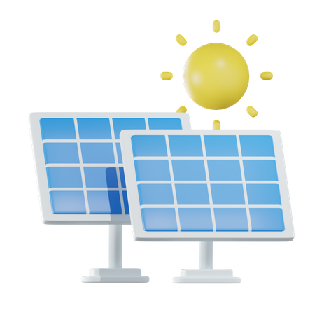 Energia do painel solar  3D Icon