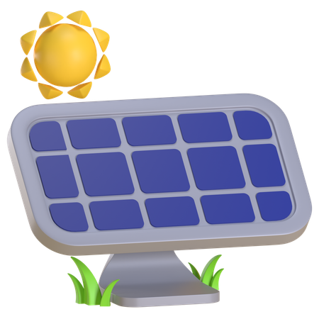 Energia do painel solar  3D Icon