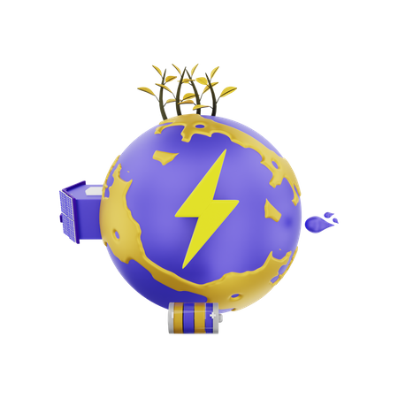Energía ecológica  3D Icon