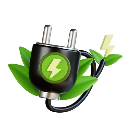 Energía eléctrica limpia  3D Icon