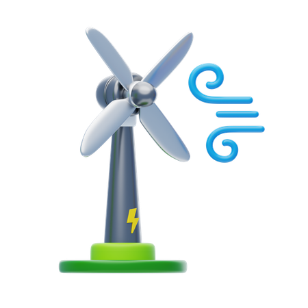 Energía eólica  3D Icon