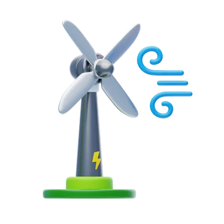 Energía eólica  3D Icon