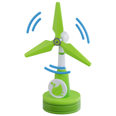 Energía eólica  3D Icon