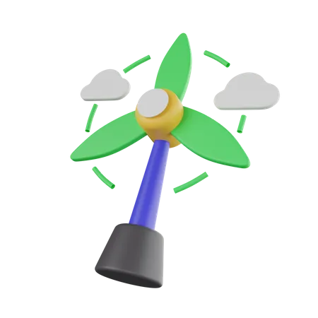 Energia eólica  3D Icon