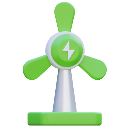 Energía eólica  3D Icon