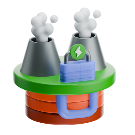 Energia geotérmica  3D Icon