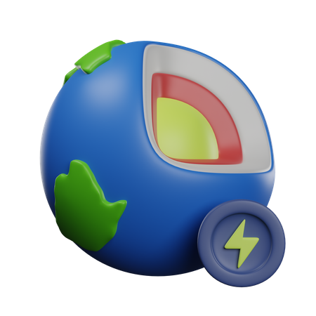 Energia geotérmica  3D Icon