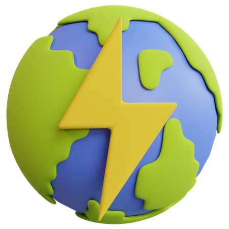 Energia global  3D Icon