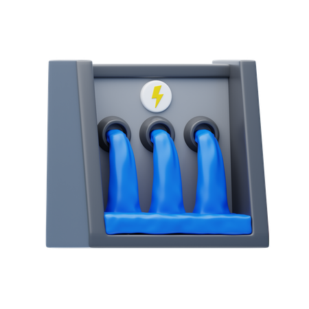 Energia hidrelétrica  3D Icon