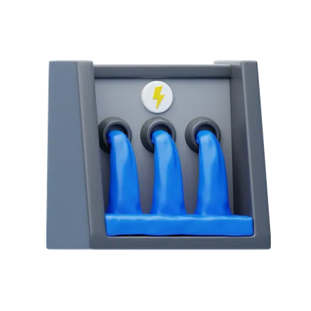 Energia hidrelétrica  3D Icon