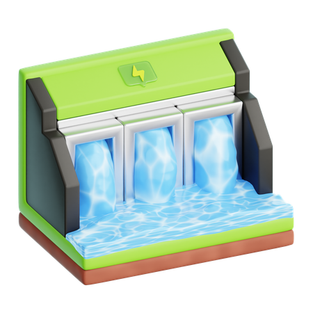 Energia hidrelétrica  3D Icon