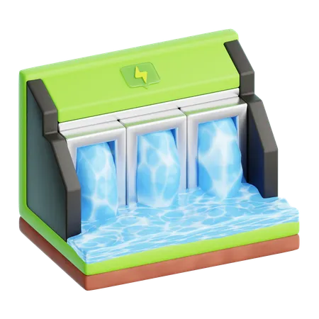 Energia hidrelétrica  3D Icon