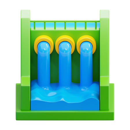 Energia hidrelétrica  3D Icon