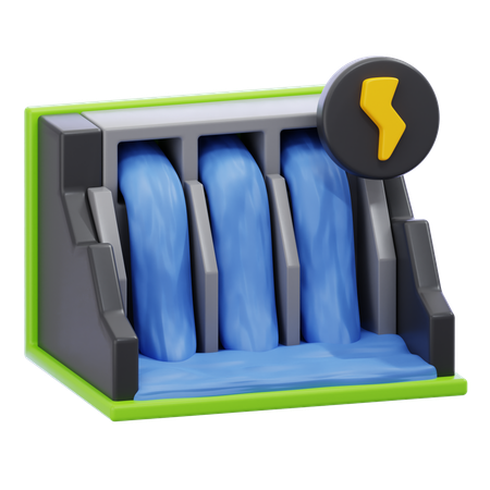 Energia hidrelétrica  3D Icon