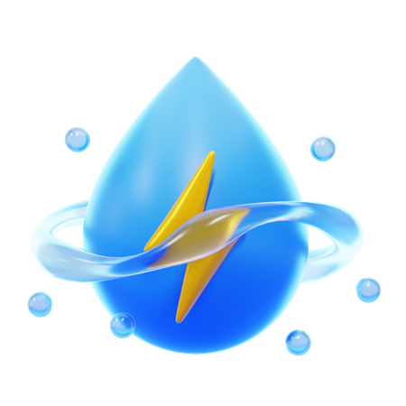 Energia hidrelétrica  3D Icon