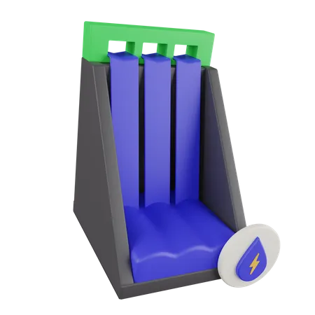 Energia hidrelétrica  3D Icon