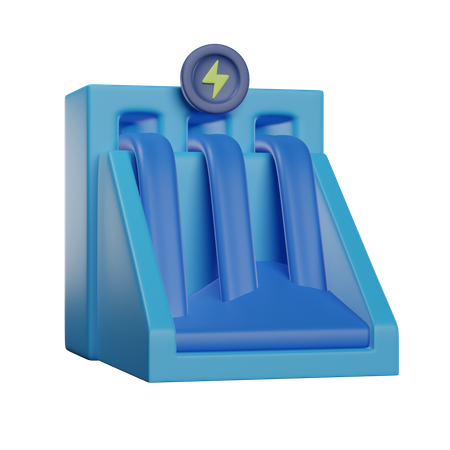 Energia hidrelétrica  3D Icon