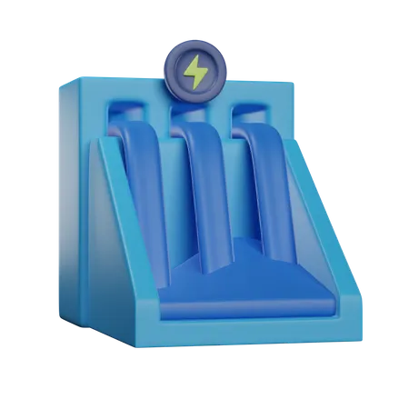 Energia hidrelétrica  3D Icon