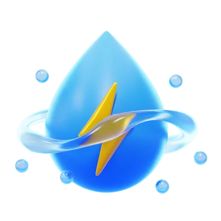 Energía hidroeléctrica  3D Icon