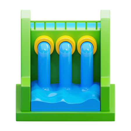 Energía hidroeléctrica  3D Icon