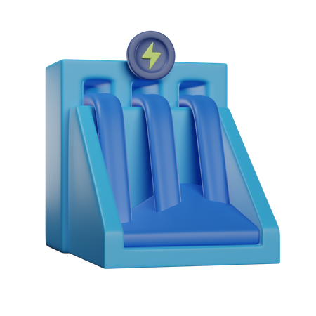 Energía hidroeléctrica  3D Icon